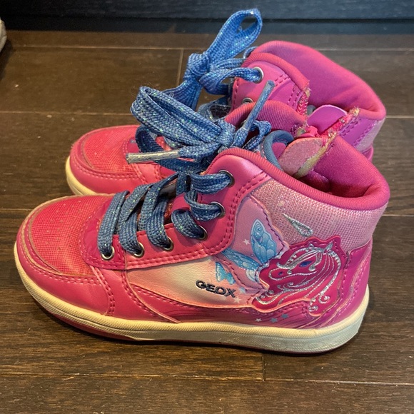 Geox leather high top sneakers size 8 1/2 - Picture 3 of 8